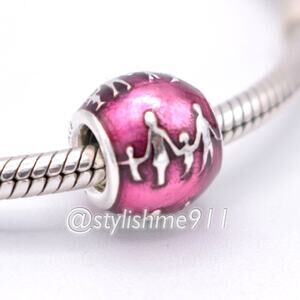 Authentic PANDORA Family Silhouettes Charm with Violet Enamel - 791399EN62